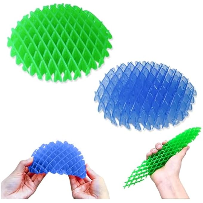 Lonimia 2 Pcs Fidget Worm Toy, Cool Toy Big Toy,Elastic Toys For Adults Kids,Funny Pocket Weird Sensory Toy,Stress Relief - Image 1