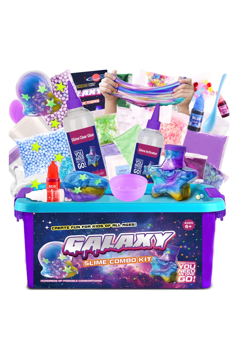 DIY Slime Kit for Kids,Fluffy Slime Making Kit Toys for Girls -Non-Sticky & Scented to Craft Butter Slime - Image 1