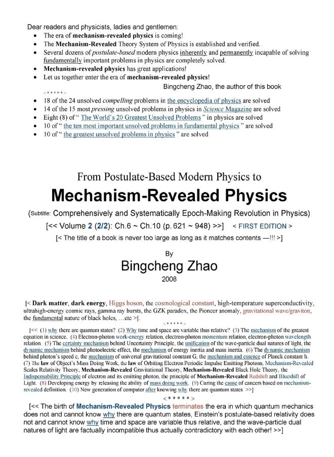 From Postulate-Based Modern Physics to Mechanism-Revealed Physics, Vol.2 (2/2) 