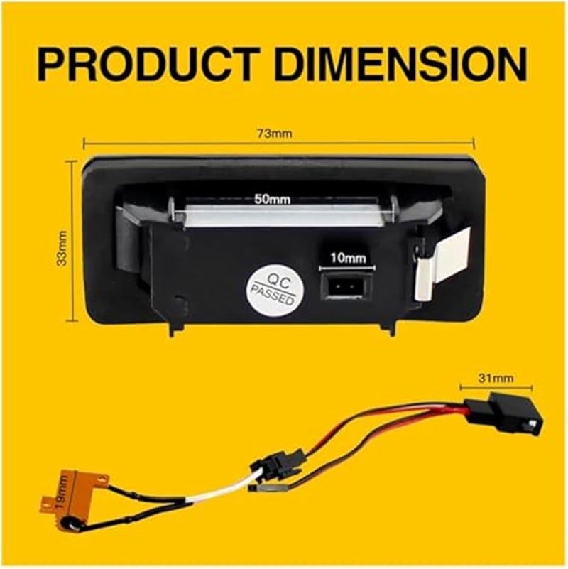 Wivplex 2pcs White Car License Plate Lights - Image 2