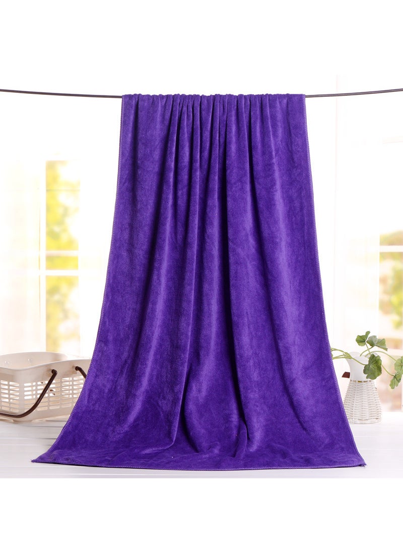 Generic Luxury Microfiber Bath Towel 180x80 Thick Purple 