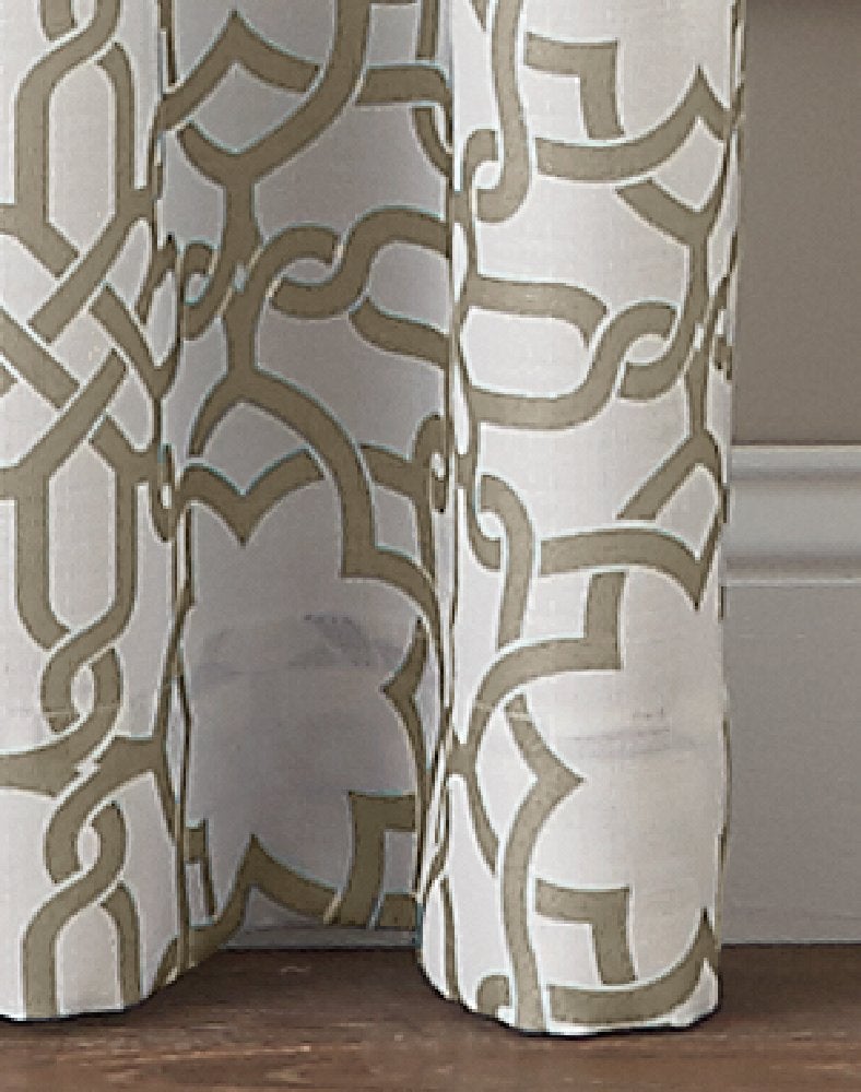 CHF Lotus Harmony Rod Pocket Curtain Panel, 63 Inch, Linen - Image 3