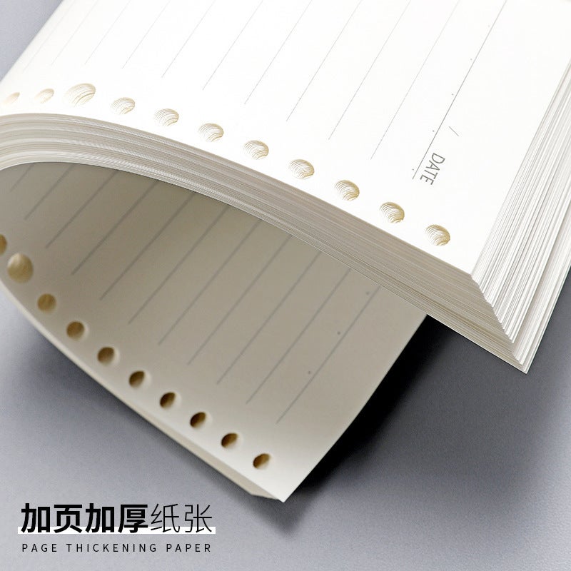 A6 Loose-Leaf Paper Horizontal Line 6 Holes A6 Grid Blank Dot Matrix Student Loose-Leaf Book Inner Core Offset Paper A6 Core - Image 5