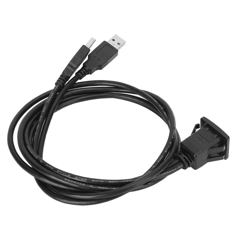 USB Extension Cable 2M / 6.6Ft High-Quality PVC Material - Faster Data Transfer Dual USB Ports for Car Dashboard Use - Image 3