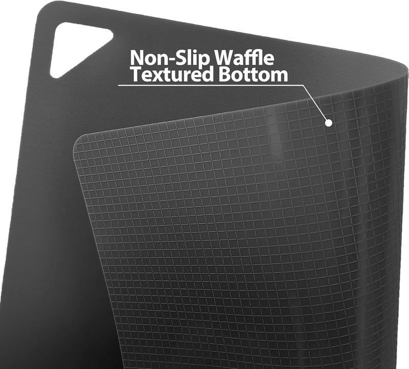 WK Plastic Cutting Boards for Kitchen, Flexible Cutting Board Mats, Non Slip Cutting Mat, BPA Free, Dishwasher Safe, Multi Sizes - Image 2