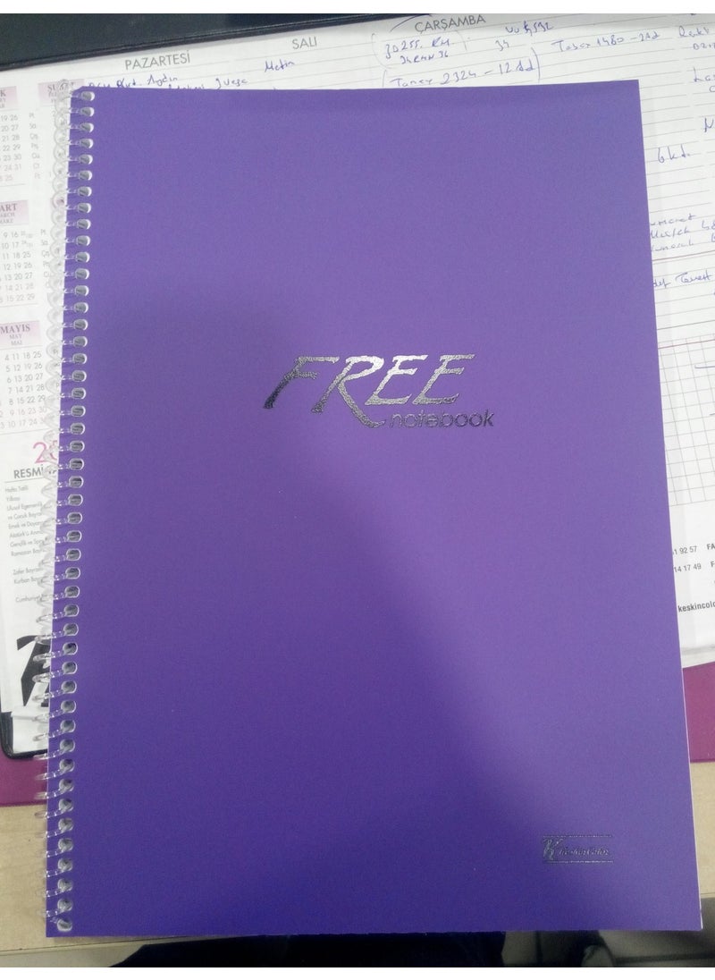 Keskin Color Keskin Free A4 80 Yp Checkered Pp Cover Notebook  - Image 2