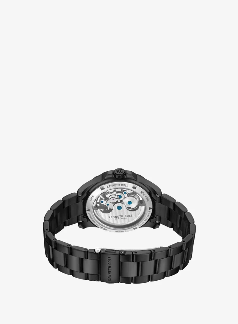 Kenneth Cole New York  Black Dial and Black Stainless Steel Bracelet Automatic Watch for Men 43mm for Men | Best Price UAE
