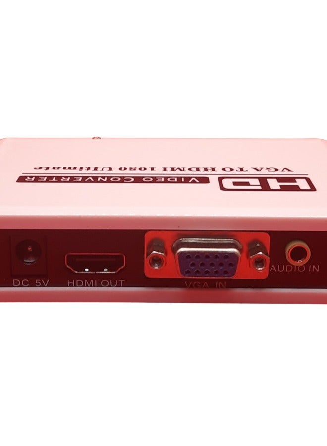 محول فيديو فائق الدقة من VGA إلى HDMI بدقة 1080 | تحويل إشارة عالي الجودة | متوافق مع التوصيل والتشغيل - Image 1