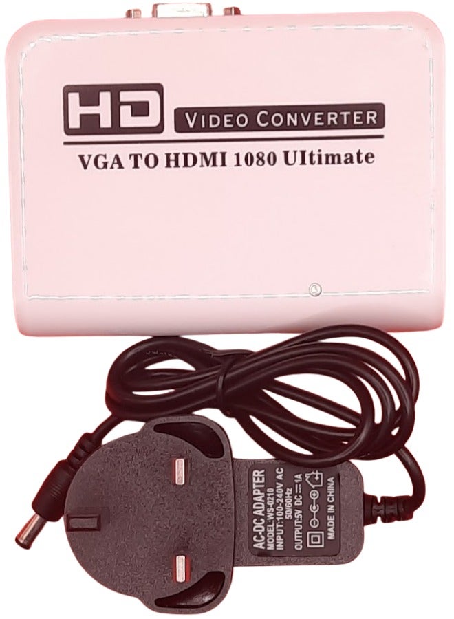 محول فيديو فائق الدقة من VGA إلى HDMI بدقة 1080 | تحويل إشارة عالي الجودة | متوافق مع التوصيل والتشغيل - Image 4