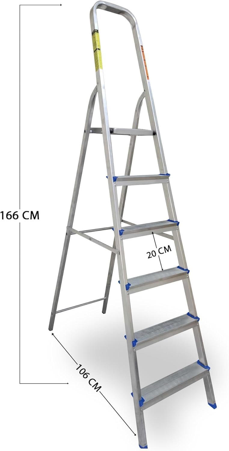 NJM 6-Step Foldable Aluminium Ladder - Image 2
