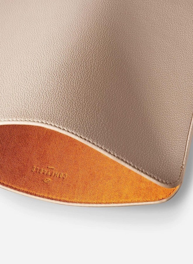 Comfyable Laptop Sleeve 14 Inch Precisely Compatible with MacBook Pro M5 M4 M3 M2 M1 Pro/Max 2025, Faux Leather Cover Case 14 in, Sand - Image 3