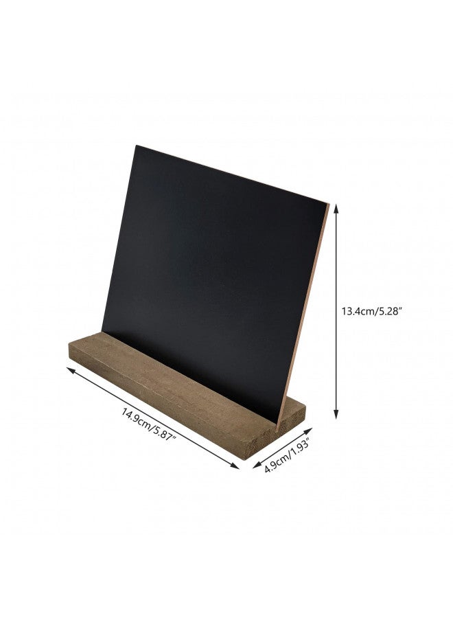 DSTELIN 5 X 6 Inch Mini Tabletop Chalkboard Signs with Vintage Style Wood Base Stands, Set of 3  - Image 4