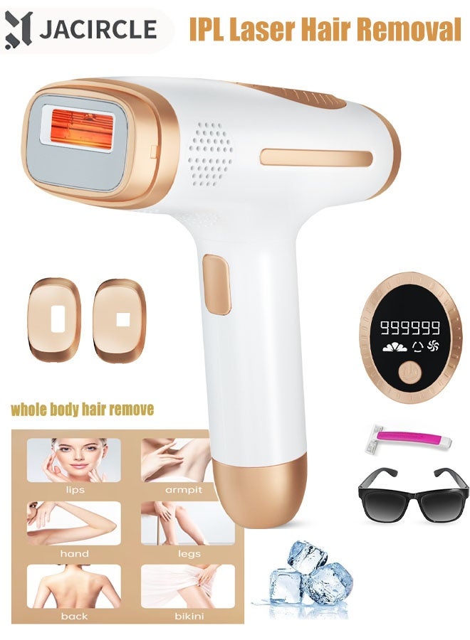 JACIRCLE IPL Hair Removal with Ice Cooling Care Function for Women,Long-Lasting Results,999,999 Flashes Painless Hair Removal, Hair Removal Device for Armpits Legs Arms Bikini Line, At-Home Professional Results - Image 1
