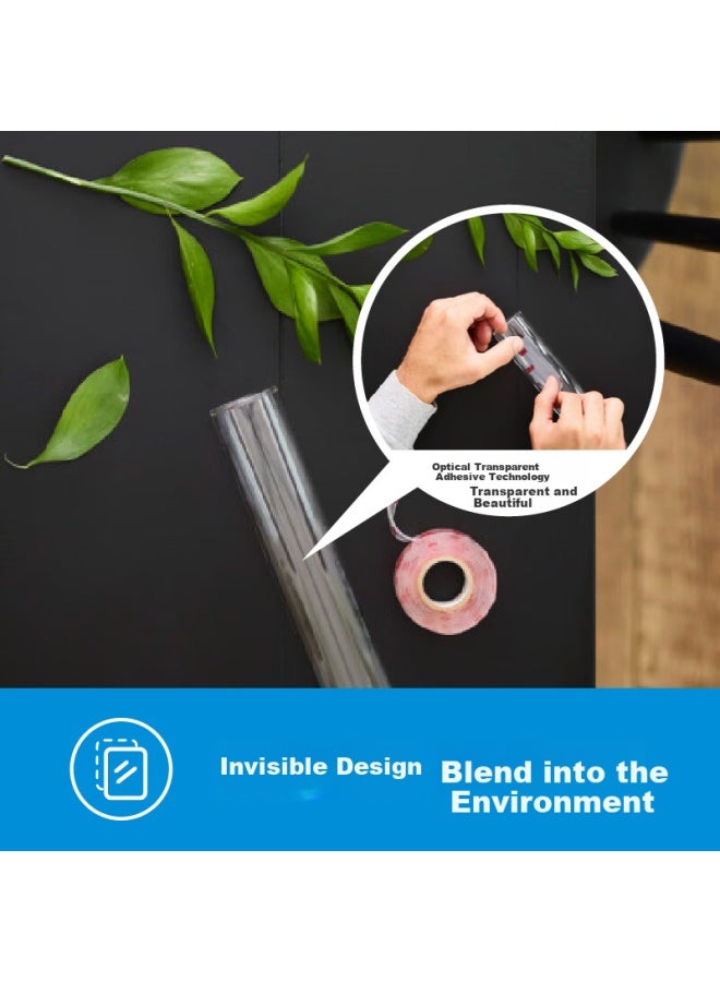 3M 3M Scotch-Brite Nano Transparent Invisible Double-Sided Tape, Square 16 Pieces 410-Sq16, High And Low Temperature Resistant Waterproof 2.5Cm*2.5Cm Suitable For Glass/Ceramic Tile/Acrylic/Metal Surfaces - Image 4