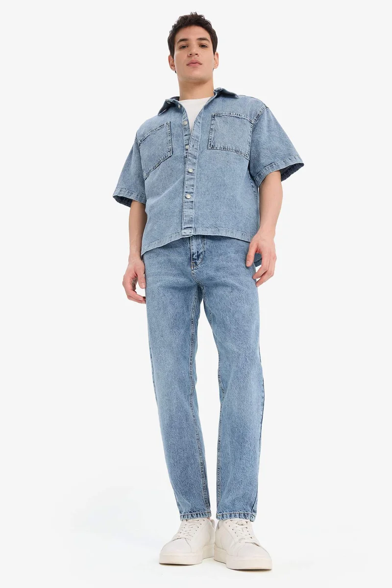DeFacto Relax Fit Summer Cotton Denim Shirt