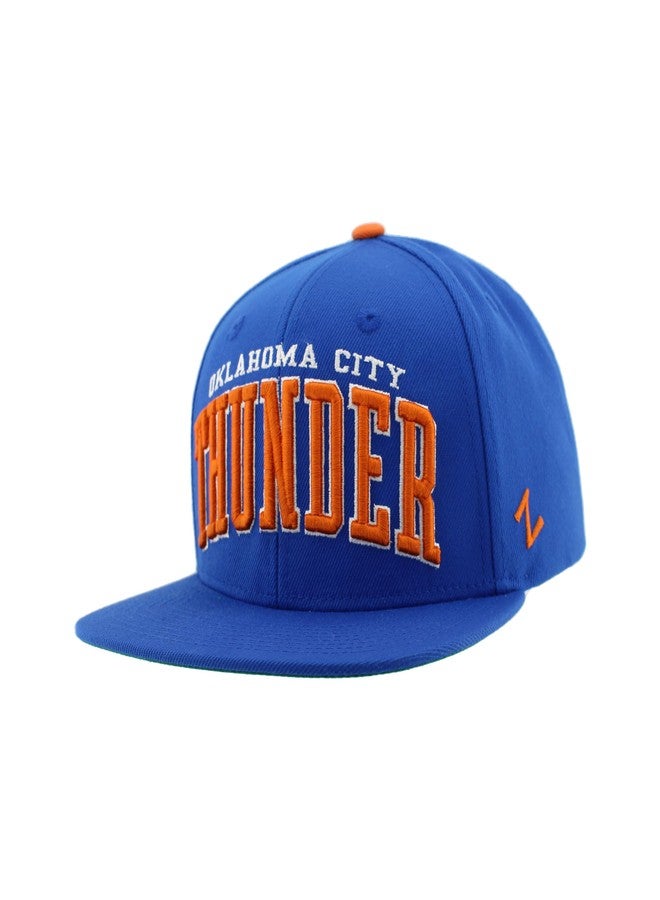 ZHATS Oklahoma City Thunder NBA Officially Licensed Adjustable Snapback Hat Flat Bill Z11 Retro Superstar - Image 1