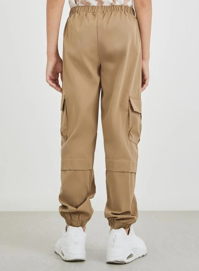 Styli Styli Regular Fit Cargo Pants with Drawstring