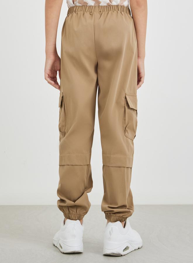 Styli Styli Regular Fit Cargo Pants with Drawstring  - Image 4