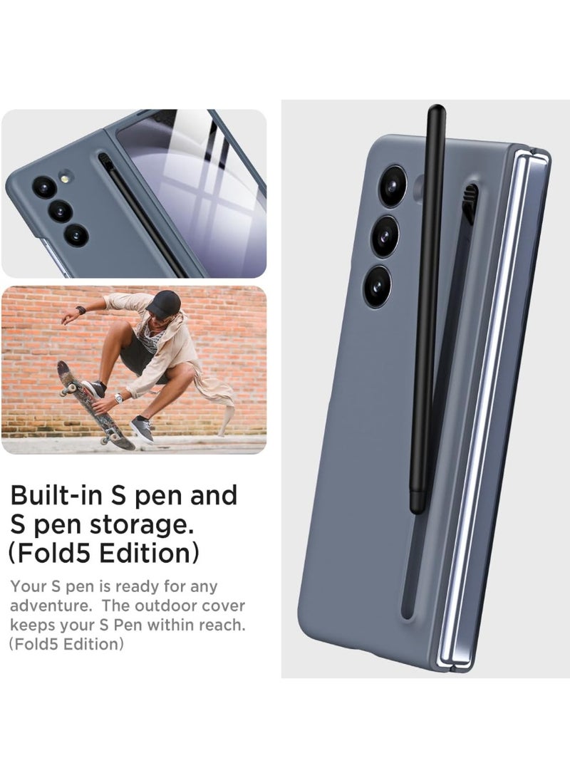 Bukela Case for Galaxy Z Fold 6 Case with S Pen Fold Edition, Matte PhoneCase, Ultra-Thin Silky Liquid PC Bumper Phone Cover for Samsung Galaxy Z Fold-6 2024 - Image 4