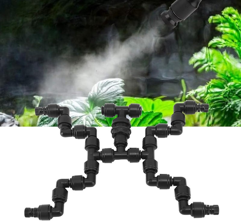 Mist Nozzle Rainforest Forest Cooling System Nozzle Mist 360 Degree Atomization Humidity Fine Increase Greenhouse Increased 4 Heads Small - Image 2