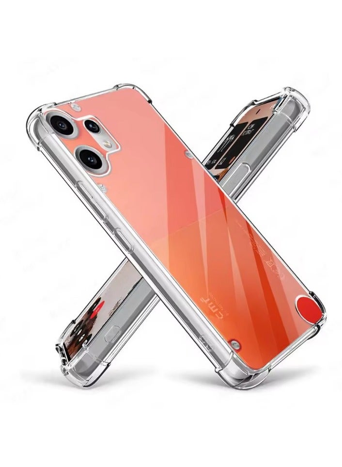Transparent Case for Nothing CMF Phone 2 Pro Clear TPU Four Corners Protection Cover Transparent Soft funda - Image 1