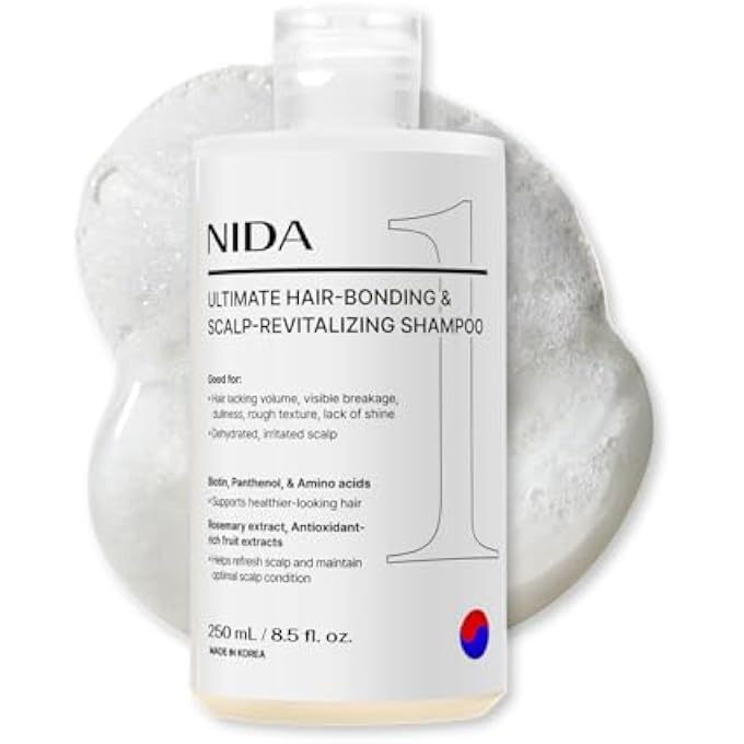 NIDA Ultimate Hair-Bonding & Scalp-Revitalizing Shampoo | Leaves Hair Feeling Soft, Strengthens & Nourishes All Hair Types | 8.5 fl. oz., 250ml