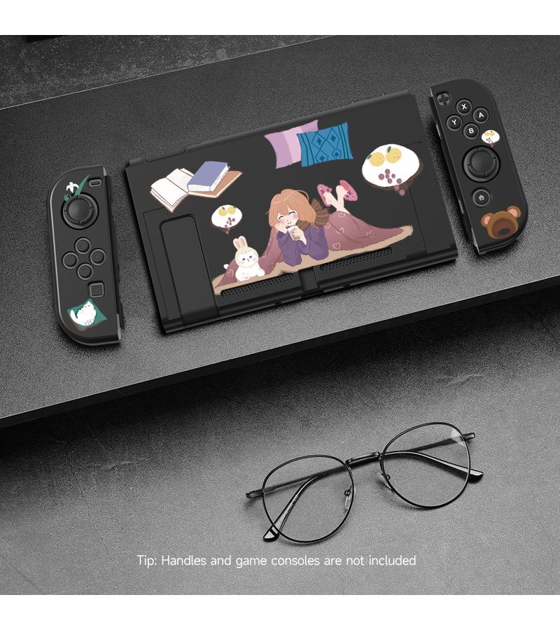 غلاف حماية أبيض متوافق مع Switch NS OLED غطاء ألعاب قابل للفصل - Image 2