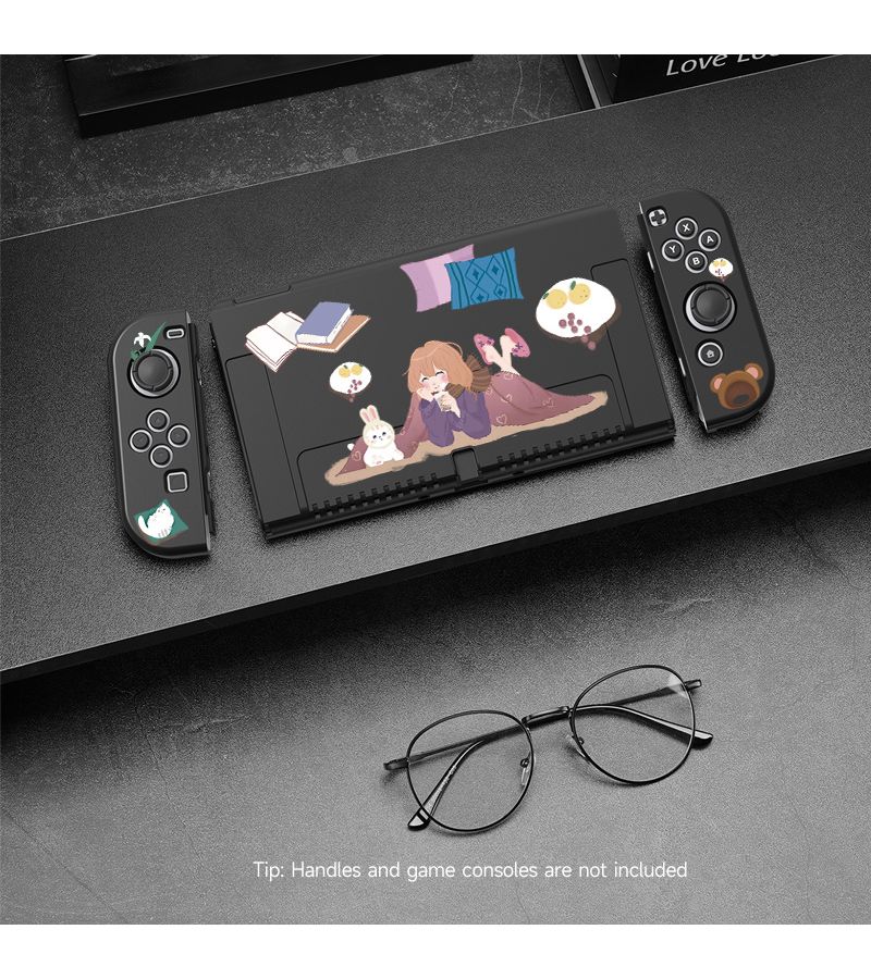 غلاف حماية أبيض متوافق مع Switch NS OLED غطاء ألعاب قابل للفصل - Image 1