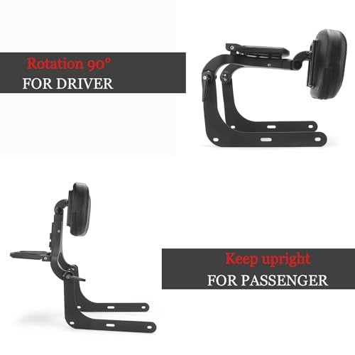 GZDLMoto Motorcycle Sissy Bar Backrest Multifunctional Back Rest for Driver Passenger W/Luggage Rack for Indian Scout Sixty Twenty 2015-2023 Adustable Stainless Steel Back Support Bracket (Black) - Image 4