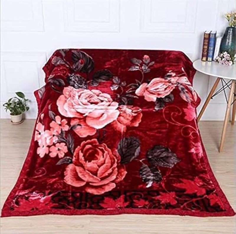 Bezzilish Home Bezzilish Home Wool Relief Blanket for Heavy Winter Single Bed Full Size for Donation and Gift Purpose with a Fancy Bag Pack of 1 Multicolor LightWeight 