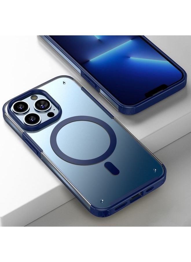 Generic Case Cover For iPhone 13 Pro Armor MagSafe Magnetic Phone Case Blue 