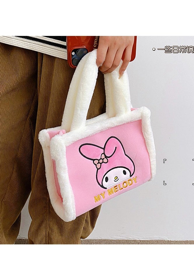 Sanrio New Pink Melody Plush Handbag Large Capacity Cartoon Bag  - Image 3