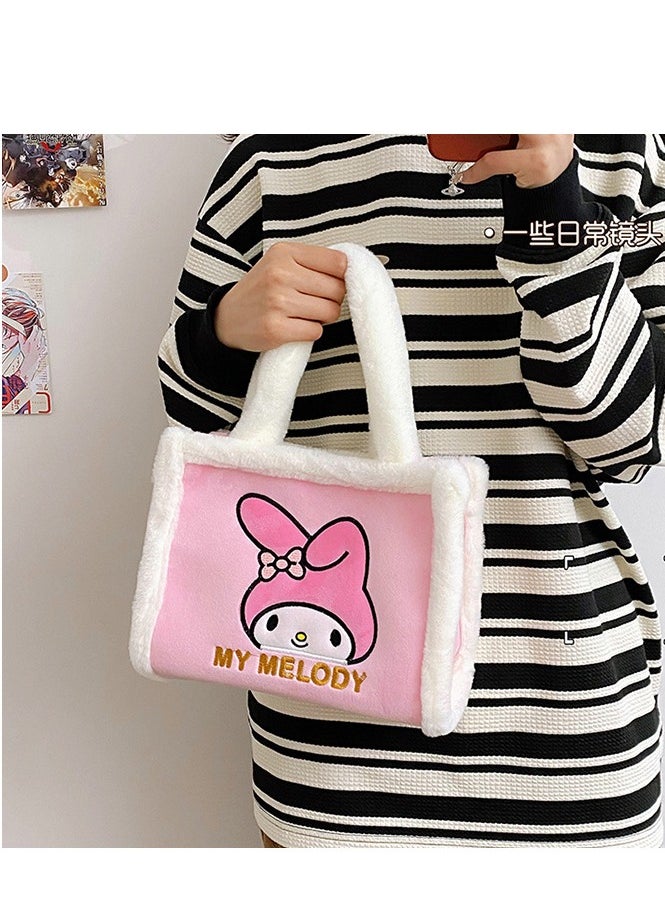 Sanrio New Pink Melody Plush Handbag Large Capacity Cartoon Bag  - Image 4