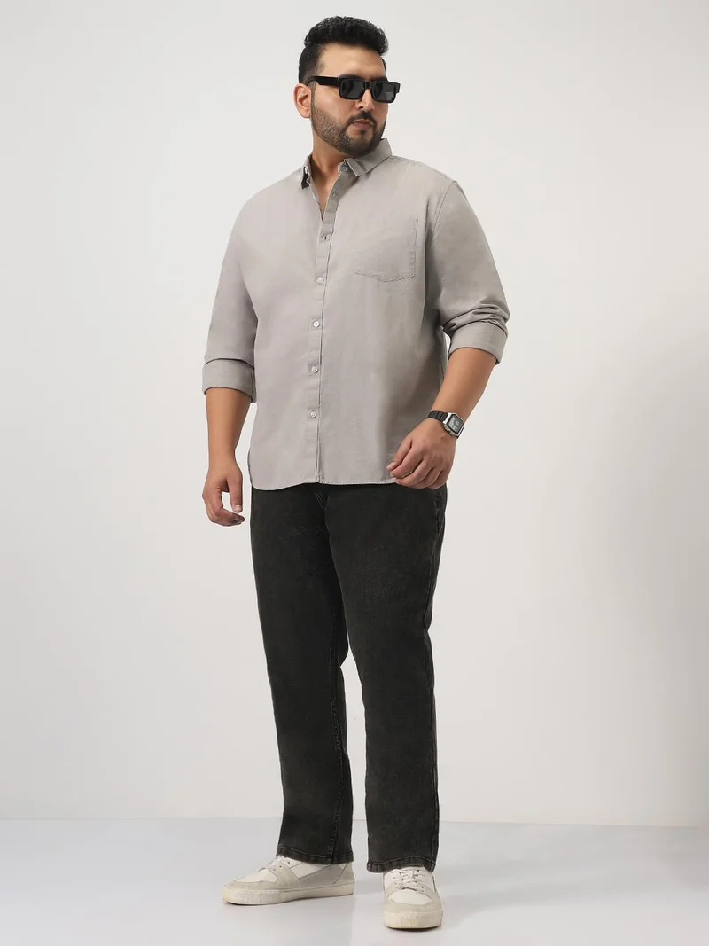 Urbano Fashion  Urbano Plus Men's Black Straight Fit Heavy Washed Jeans Stretchable  | Best Price UAE