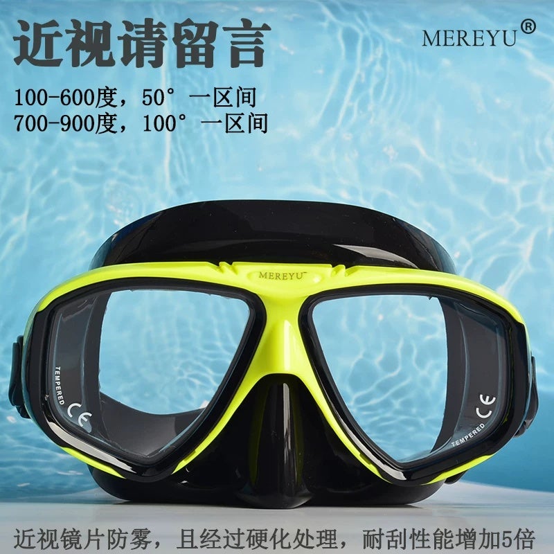 Nose protection integrated swimming goggles free diving snorkeling mask anti-choking large frame high definition waterproof anti-fog diving adult - Image 3