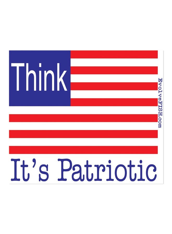 EvolveFISH Think It's Patriotic Bumper Sticker - [5" x 3"] - Image 2