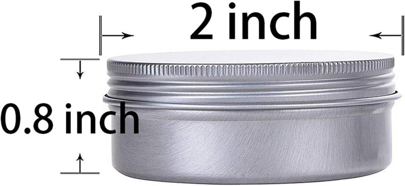 Hulless 1 Ounce Aluminum Tin Jar Refillable Containers 30ml Aluminum Screw Lid Round Tin Container Bottle for Cosmetic,Lip Balm, Cream, 24 Pack - Image 2