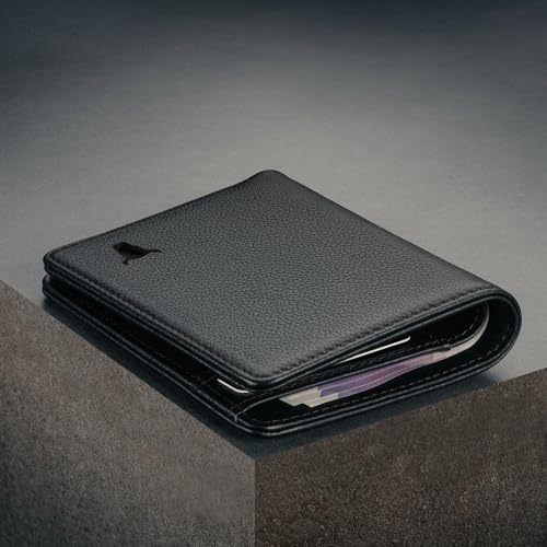 TORRO Top Grain Genuine Leather Wallet for Men | RFID Blocking | Ultra Slim Bifold USA Leather Wallet | Holds Up to 10 Credit Cards | Microfiber Lined | Gifts for Him (Black) - Image 4