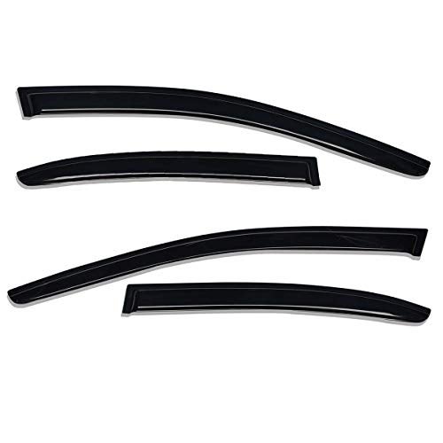 Lightronic Extra Durable Outside-Mount Auto Vent Window Visor, Fits 2011-2018 Volkswagen Jetta, UV Protection Rain Guard, Original Wind Deflector, No-Drill Easy Install, Dark Smoke, 4-Pcs - Image 3