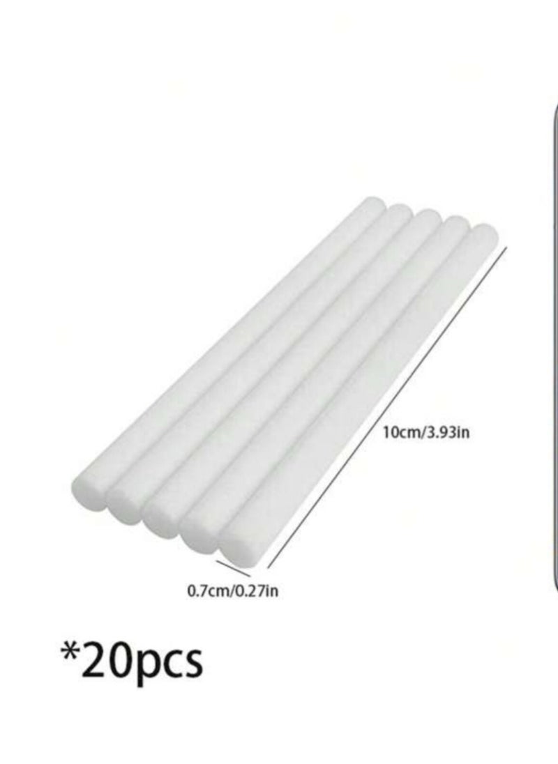 Humidifier Filter Sponge Sticks Diameter Set of 20 Sticks, Universal Sponge Sticks for Air Humidification with Usb-Powered Ultrasonic Humidifier