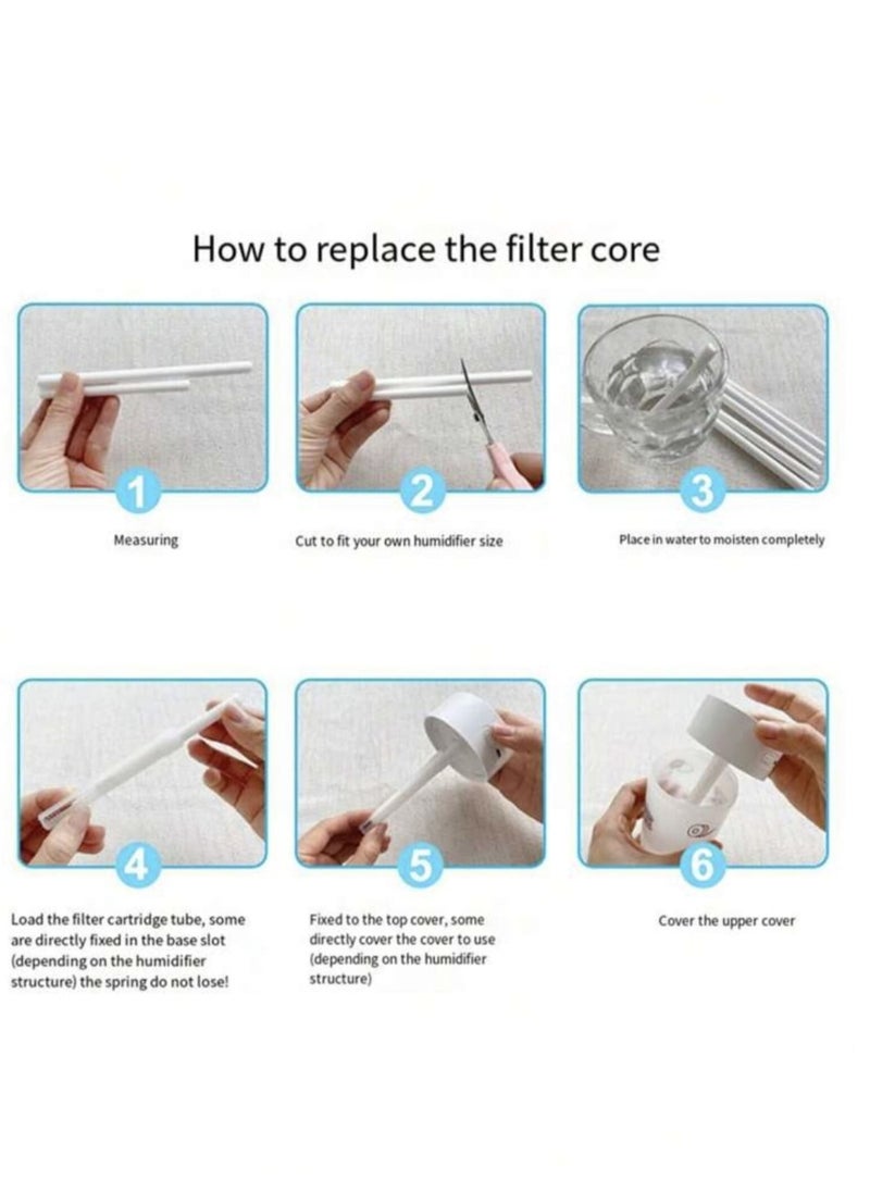Humidifier Filter Sponge Sticks Diameter Set of 20 Sticks, Universal Sponge Sticks for Air Humidification with Usb-Powered Ultrasonic Humidifier