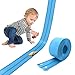 Quini 15 Ft Cobalt Blue Flexible Race Car TrackTwoLane Flex Race Track Sucion Cups Compatible with Hot Wheels Matchbox Diecast 150th Toy Cars - Image 2