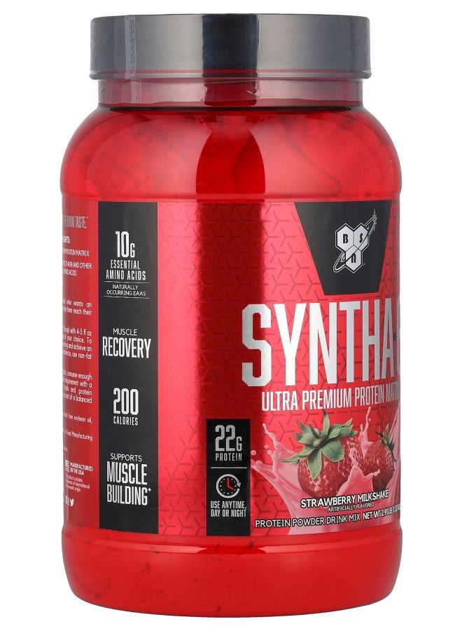 BSN Syntha-6® Ultra Premium Protein Matrix Strawberry Milkshake 2.91 lbs (1.32 kg) - Image 2