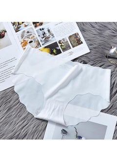 TECHNO 8Q Ultra Thin Seamless Ice Silk Panties Micro Transparent Laser Cutting Non-Trace Panties White  - Image 2