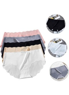 TECHNO 8Q Ultra Thin Seamless Ice Silk Panties Micro Transparent Laser Cutting Non-Trace Panties White  - Image 3