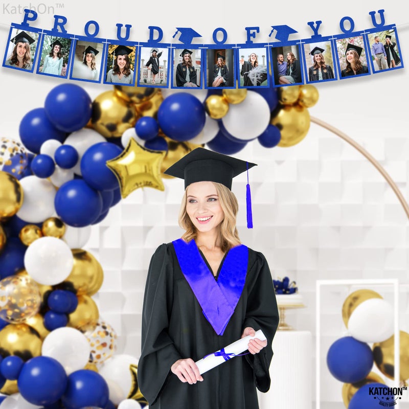 Katchon  Blue Graduation Photo Banner 2025 - Large 10 Feet  Proud Of You Banner | Graduation Decorations 2025 | Graduation 2025 Backdrop - Image 2