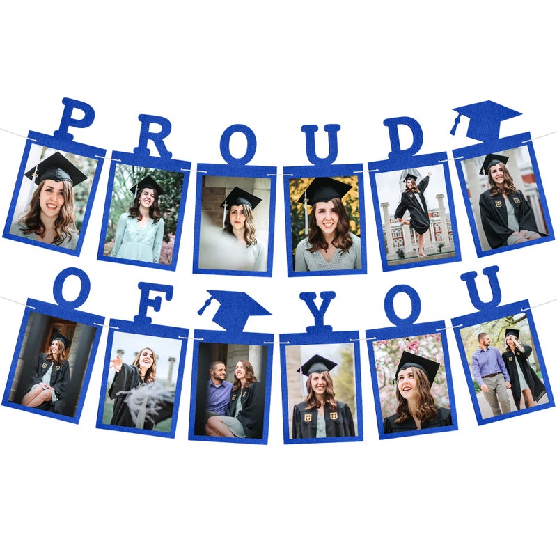 Katchon  Blue Graduation Photo Banner 2025 - Large 10 Feet  Proud Of You Banner | Graduation Decorations 2025 | Graduation 2025 Backdrop - Image 1