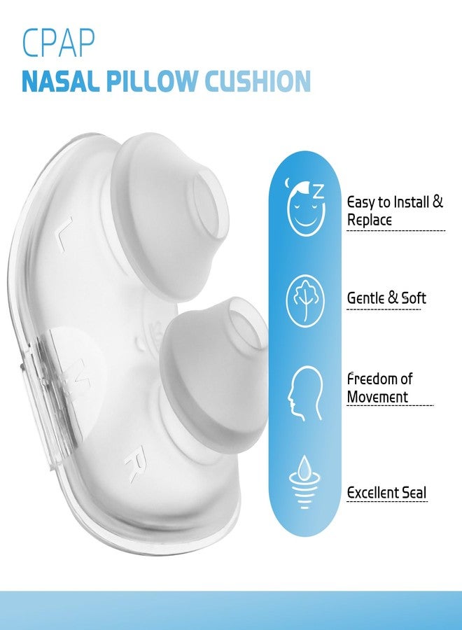 SyunsXoon P10 Nasal Pillow Replacement for ResMed AirFit P10 CPAP Nasal Mask Cushion, Soft Silicone Dual-Wall Nose Pillow Cushion Accessories - Medium - Image 3