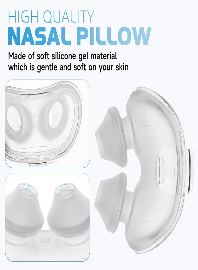 SyunsXoon P10 Nasal Pillow Replacement for ResMed AirFit P10 CPAP Nasal Mask Cushion, Soft Silicone Dual-Wall Nose Pillow Cushion Accessories - Medium - Image 2