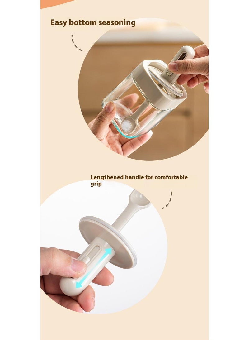 Bluejw Spice Containers Glass, 3Pcs Kitchen Glass Condiment Containers With Lids Spice Jars, Seasonings Container Set For Storage Spices - Image 5